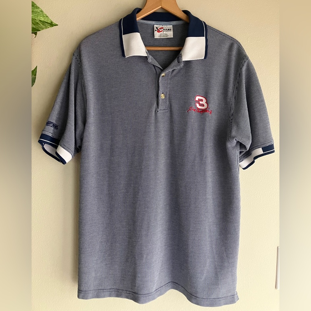 NASCAR 90s Dale Earnhardt #3 Vintage Embroidered Logos Polo Shirt Men L
